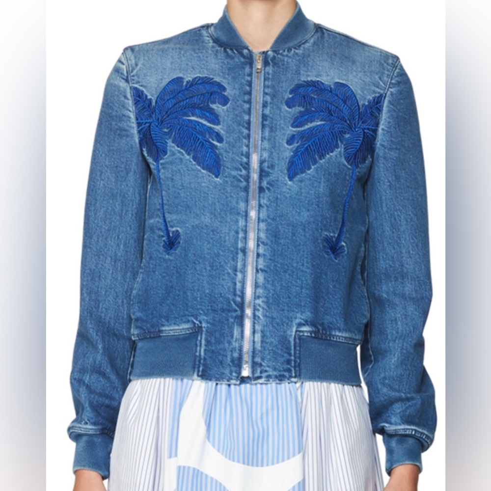 Stella McCartney Embroidered Denim Bomber